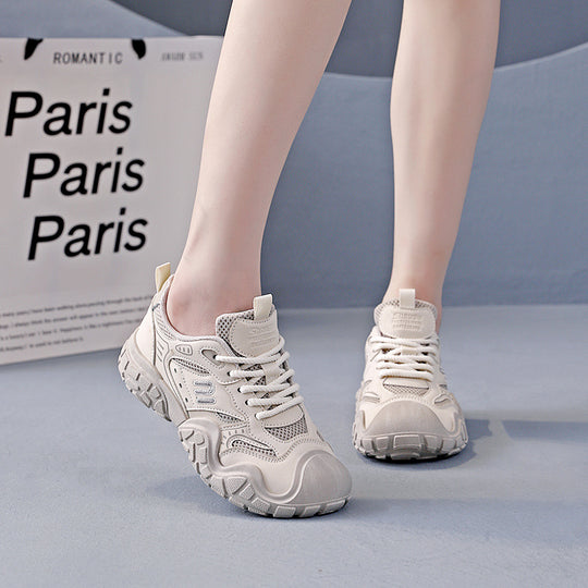 Damen Sportliche Chunky Sneakers mit atmungsaktiver Mesh-Oberfläche und rutschfester Sohle EB