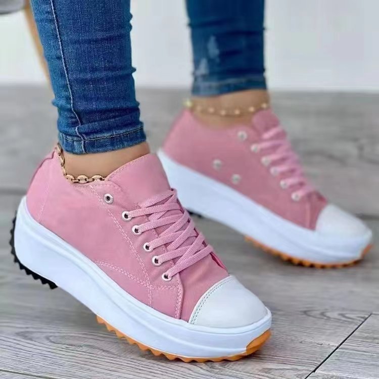 Damen Sportliche Plateausneaker mit modischem Kettenakzent EB