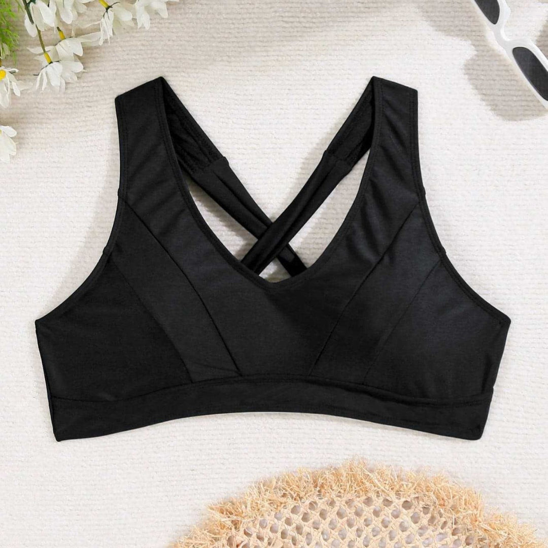 Damen Sport-Bikini-Oberteil mit elegantem Rückenschnitt EB