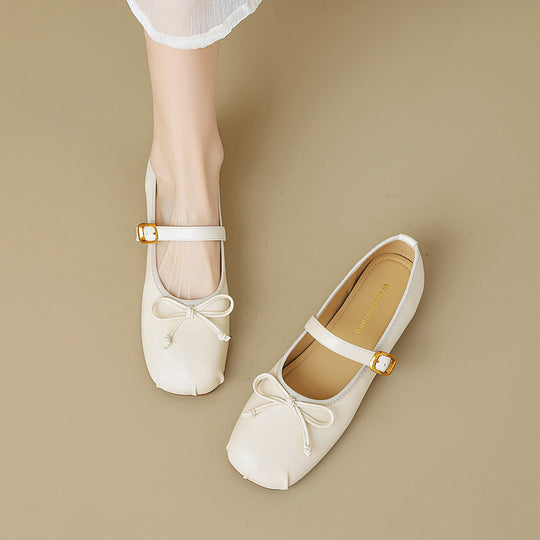 Damen Ballerinas mit modischem Schnallenakzent EB
