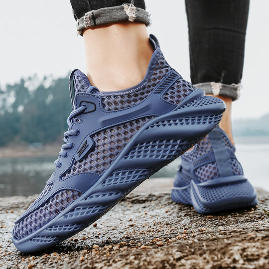 Damen Sportliche Sneakers mit atmungsaktiver Mesh-Oberfläche und rutschfester Sohle EB
