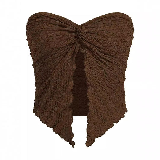 Damen ärmelloses Top mit elegantem Wickeldesign EB