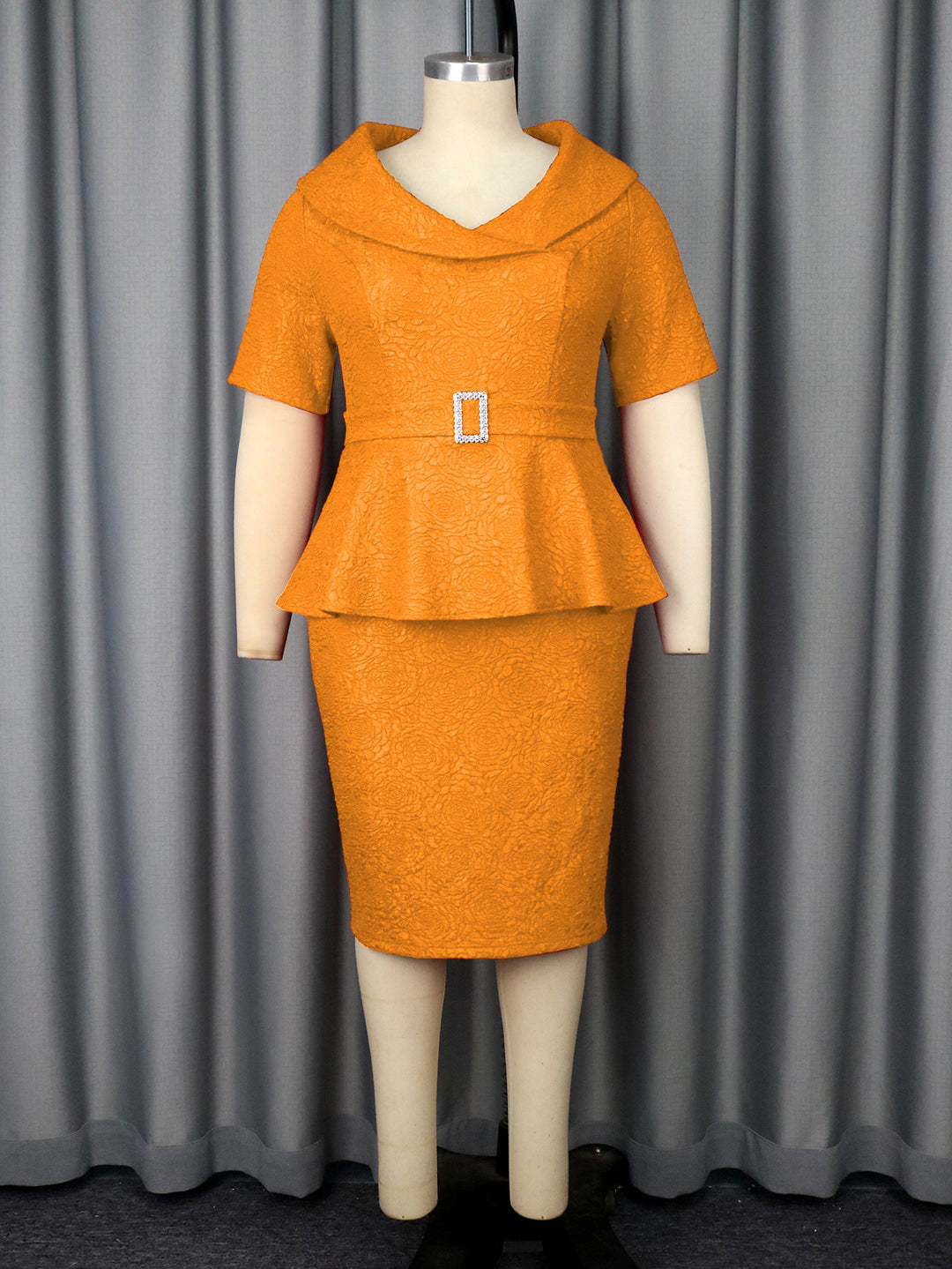 Damen figurbetontes Peplum-Kleid mit Raffinierter Taillierung EB