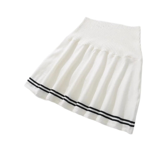 Damen Polo-Kleid mit Rüschensaum und dekorativem Bindeakzent EB