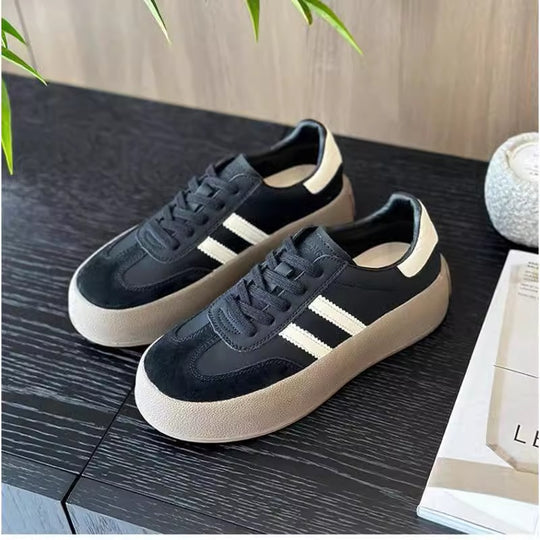 Damen Platform Sneakers mit modischem Design und dicker Sohle EB