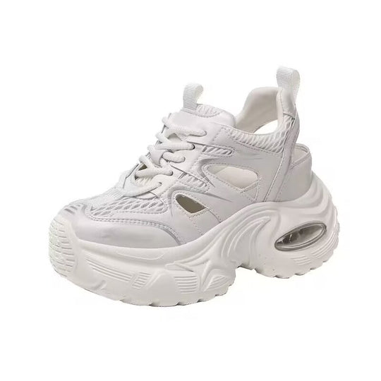 Damen Komfortable Chunky Sneakers mit atmungsaktiven Netzdetails EB