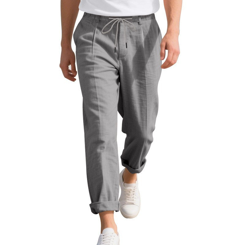 Herren lässige Sommerhose mit elastischem Bund und atmungsaktivem Material EB