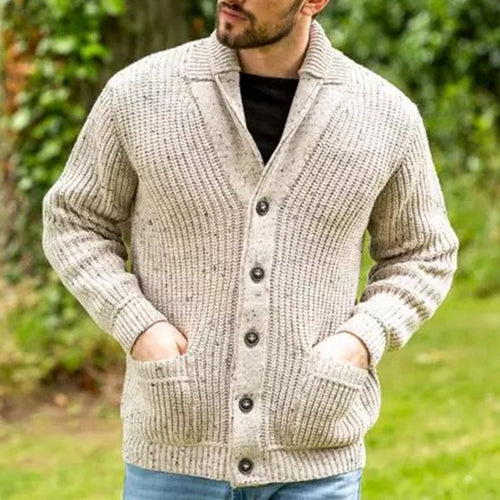 Herren Strickjacke mit modernem Schnitt und praktischen Taschen EB