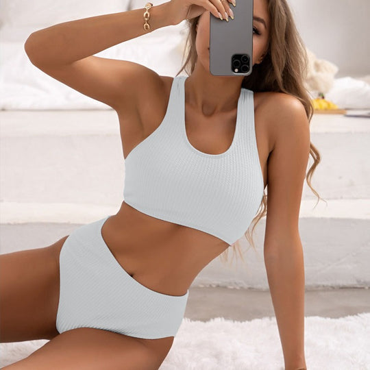 Damen Sport-Bikini Set mit hohem Bund und Racerback EB