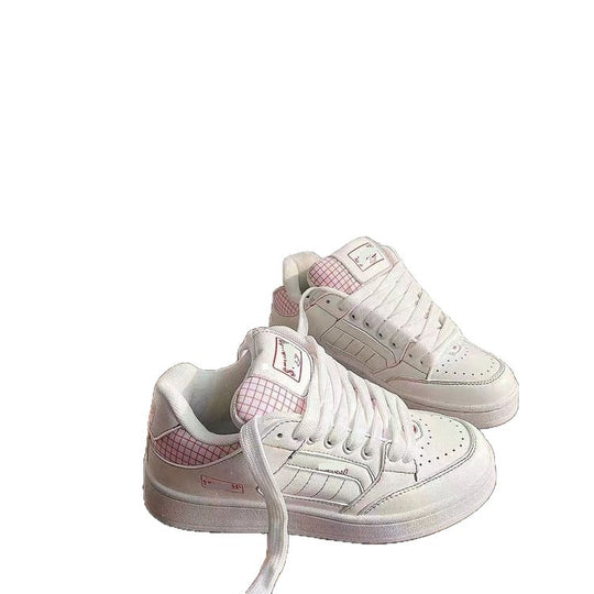 Damen Modische Sneakers mit kariertem Design und weicher Polsterung EB