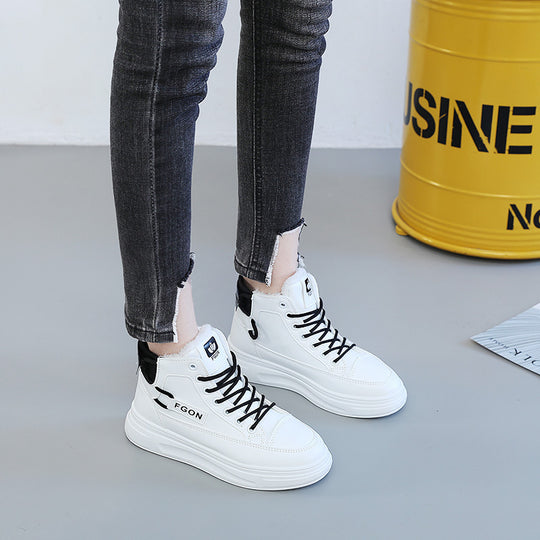 Damen Hohe Sneakers mit kuscheligem Innenfutter und sportivem Design EB