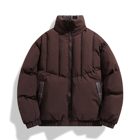 Herren isolierte Steppjacke mit hohen Kragen und praktischen Taschen EB
