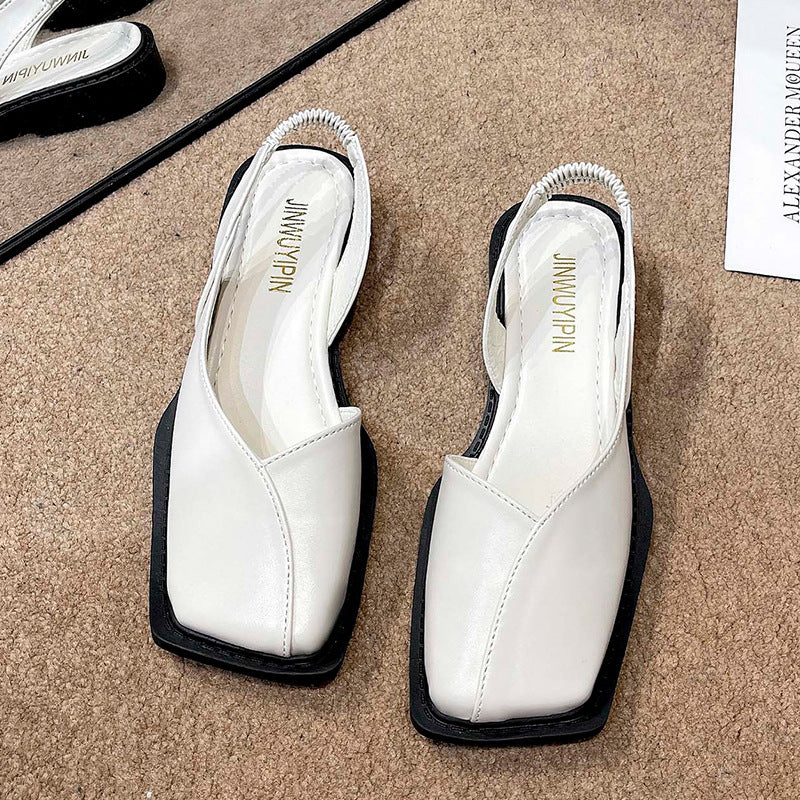 Damen Elegante Riemchen-Sandalen mit quadratischer Zehenpartie und flexibler Sohle EB
