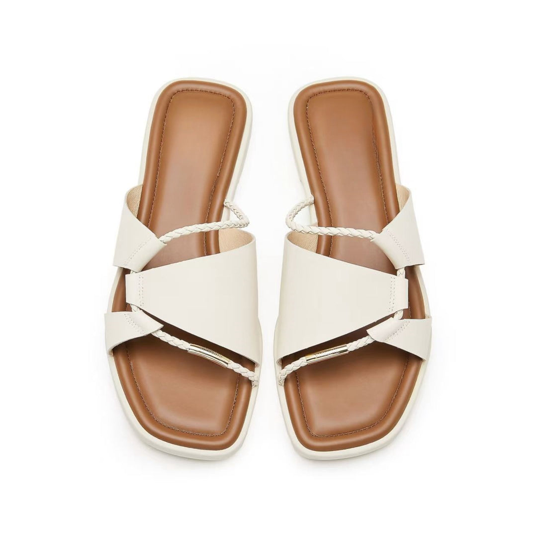 Damen Trendige Komfort-Sandalen mit geflochtenem Riemendesign EB