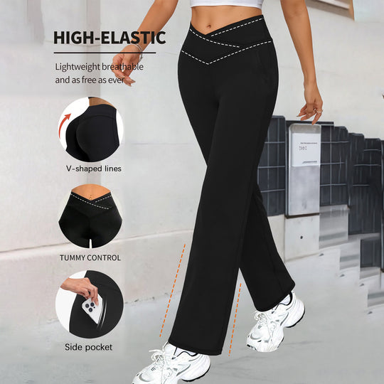 Damen Kompressionshose mit hoher Taille und Tummy Control EB