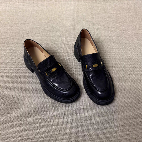 Damen Mokassins mit eleganter Schnallenapplikation und rutschfester Sohle EB