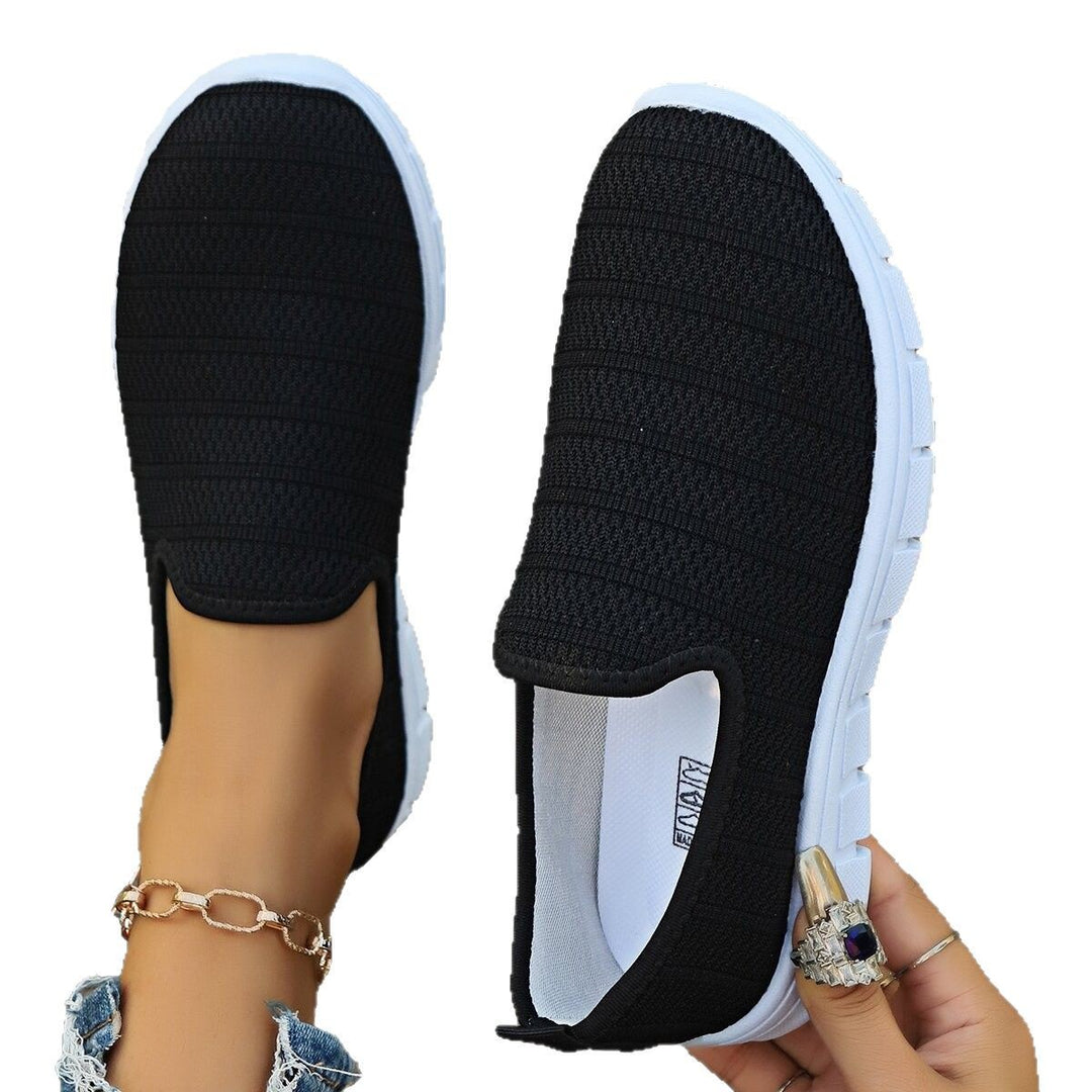 Damen Bequeme Slip-On Sneakers mit atmungsaktivem Obermaterial und flexibler Sohle EB