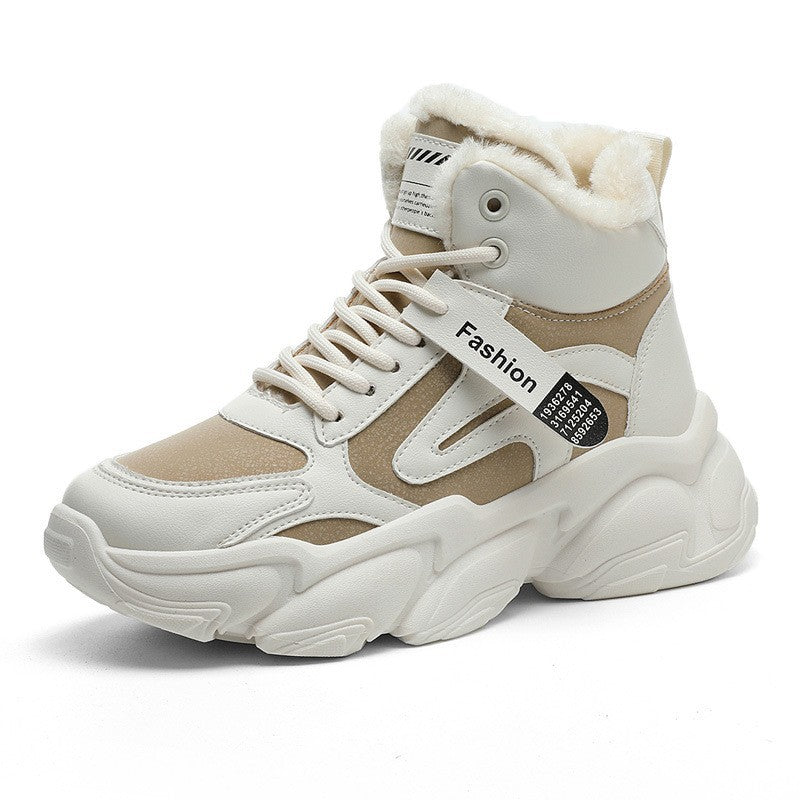 Damen modische Sneaker mit warmem Innenfutter und rutschfester Sohle EB