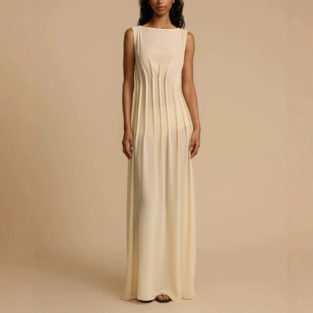 Damen Langes Abendkleid mit raffinierten Falten EB