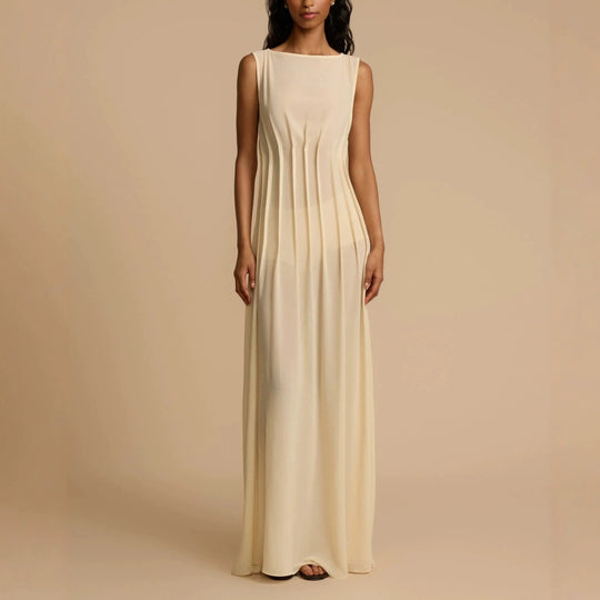 Damen Langes Abendkleid mit raffinierten Falten EB