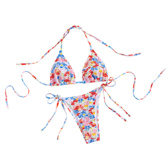 Damen Bikiniset mit buntem Mustermix EB