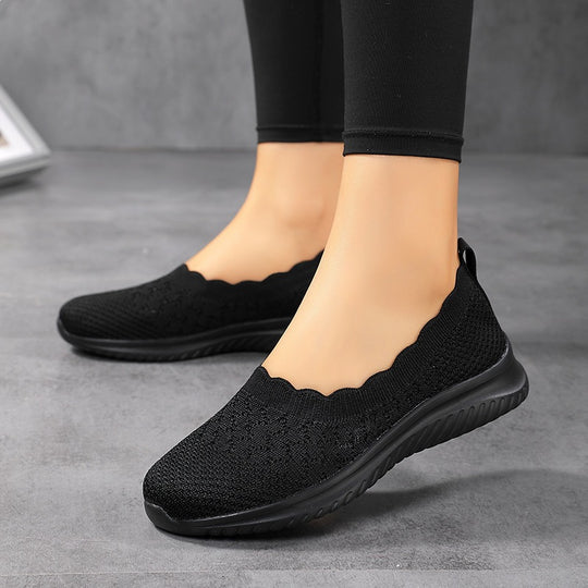 Damen Atmungsaktive Slip-On Sneakers mit komfortabler Sohle EB