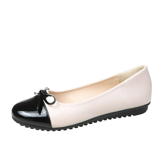 Damen  verführerische Ballerina-Pumps mit Lackkappenvorderteil und gepolsterter Komfortsohle EB