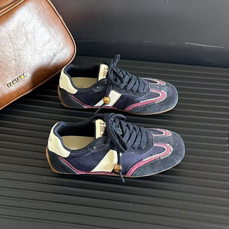 Damen modische Sneakers mit samtweichem Obermaterial und einzigartigem Design EB