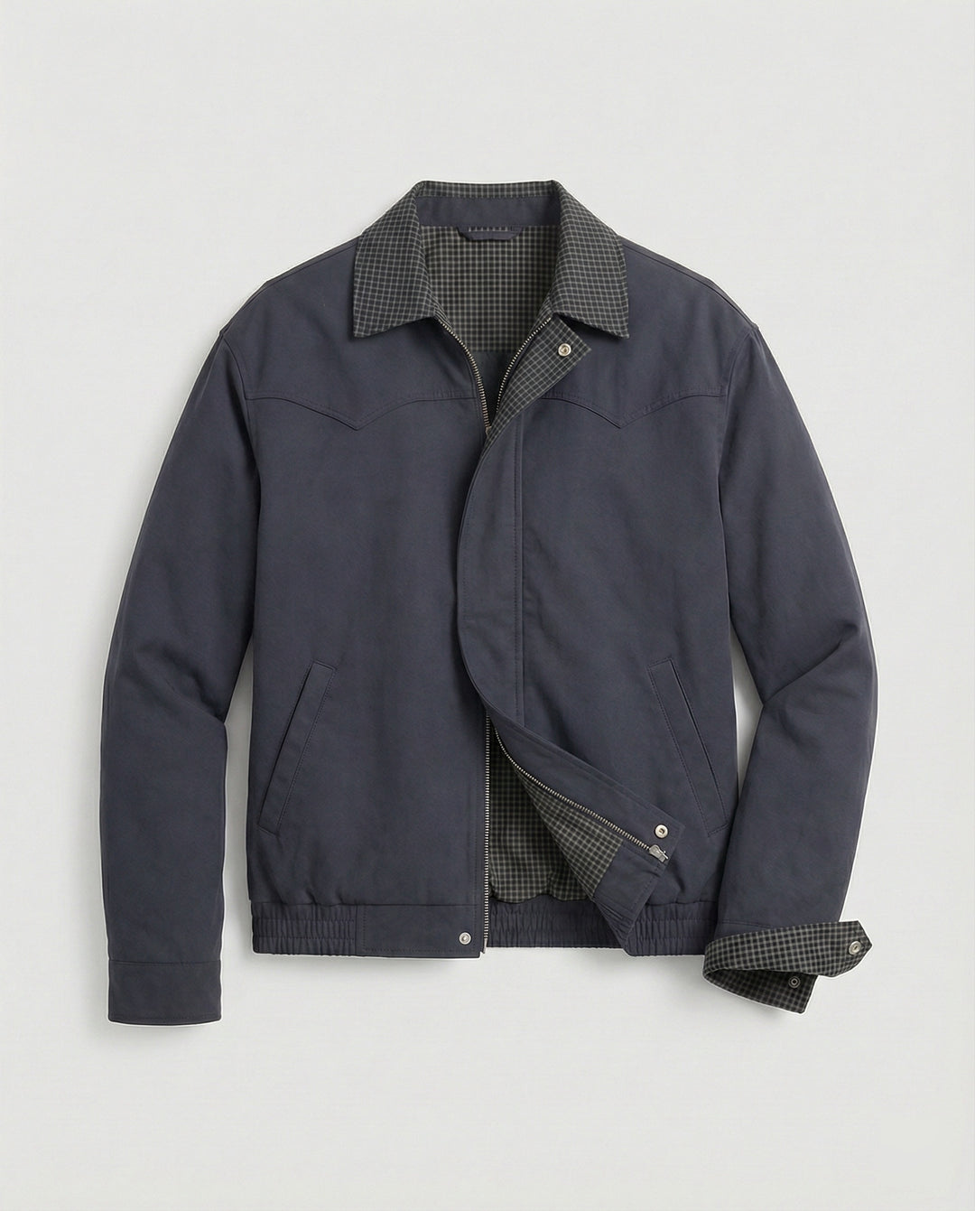 Herren wattierte Oversize-Bomberjacke mit verdecktem Reißverschluss und elastischem Saum EB