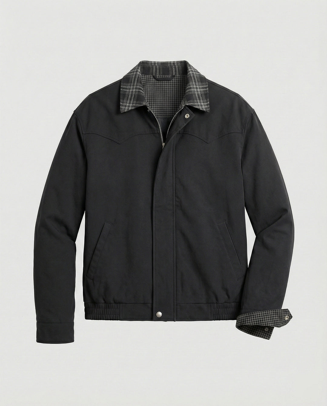 Herren wattierte Oversize-Bomberjacke mit verdecktem Reißverschluss und elastischem Saum EB