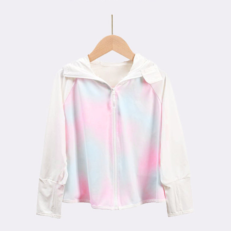 Mädchen funktionale UV-Schutzjacke mit Kapuze EB