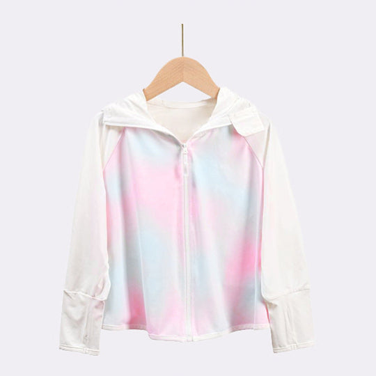 Mädchen funktionale UV-Schutzjacke mit Kapuze EB