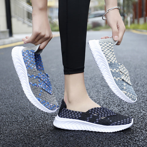 Damen Atmungsaktive Slip-On Freizeitsneaker mit flexiblem Obermaterial EB