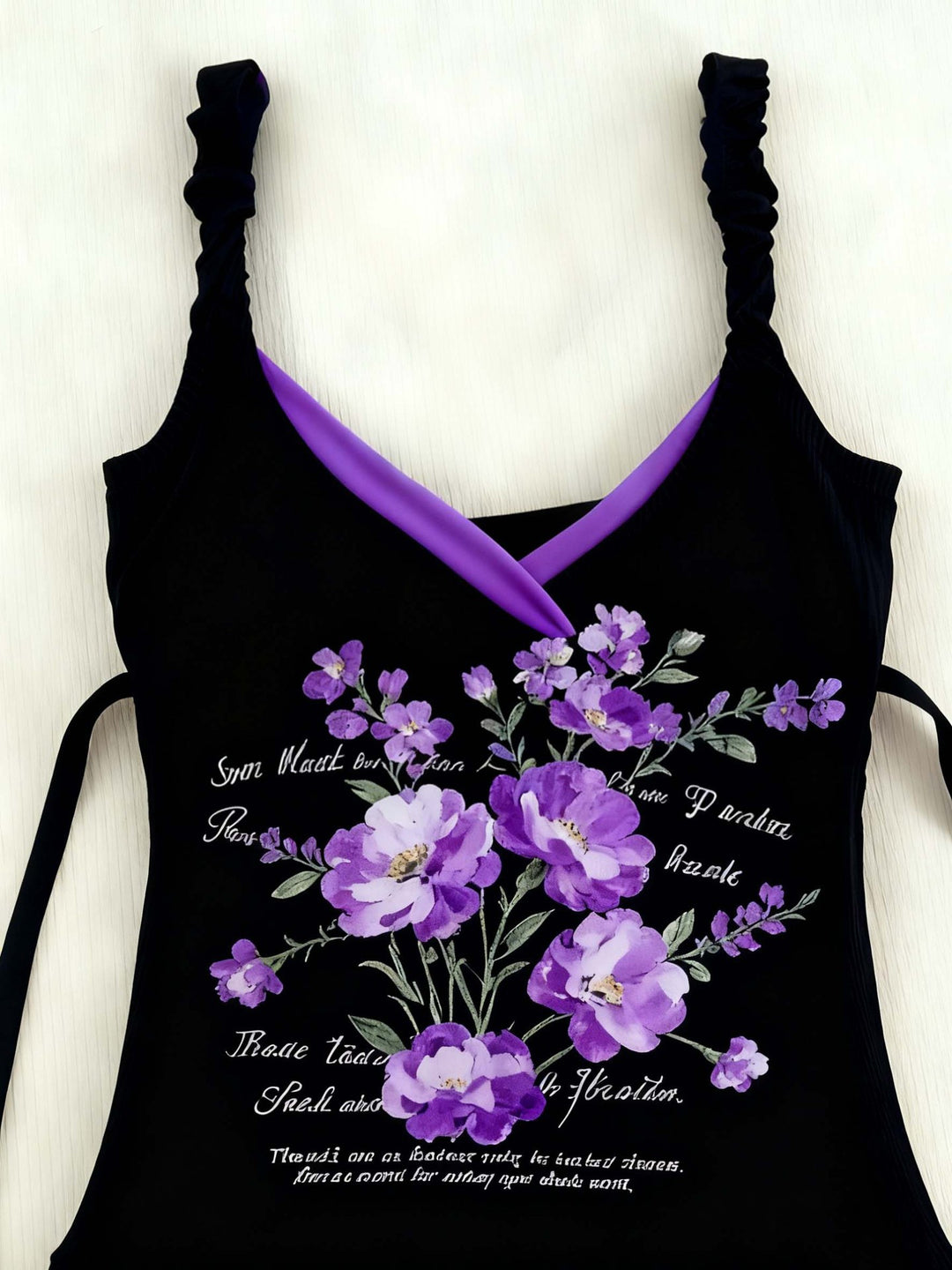 Damen-Top mit floralem Design und verstellbaren Trägern EB