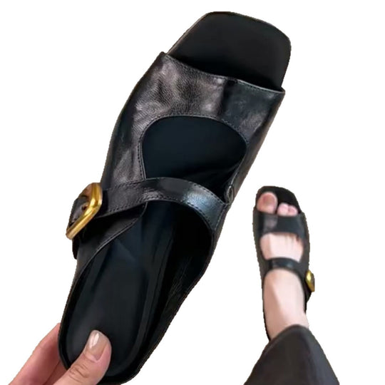Damen Sandalen mit elegantem Riemchendesign und hochwertiger Schnalle EB