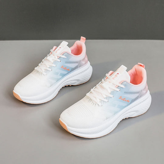 Damen Sportliche und leichte Sneakers mit atmungsaktivem Mesh-Obermaterial EB
