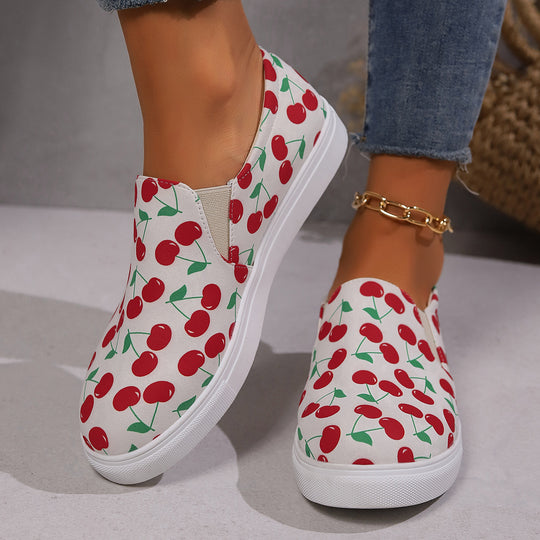 Damen Slip-On Sneakers mit fruchtigem Design EB