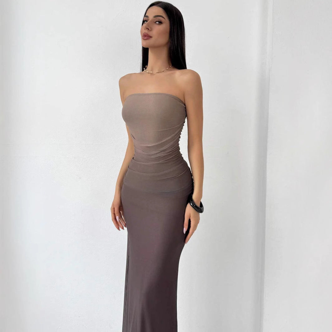 Damen Figürliches Abendkleid mit Raffungen EB