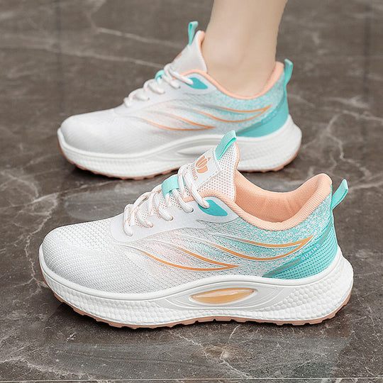 Damen sportliche Laufschuhe mit atmungsaktiver Oberfläche und dämpfendem Sohlenprofil EB