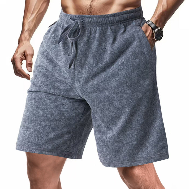 Herren bequeme Freizeit-Shorts aus sanftem Stoff mit verstellbarem Kordelzug EB