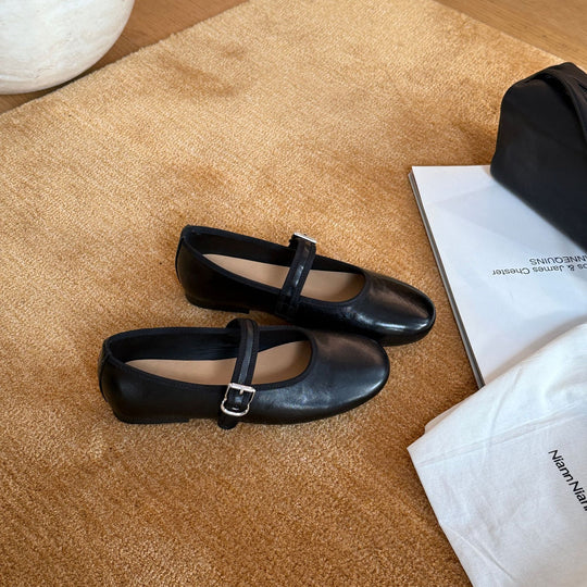 Damen Ballerinas mit verstellbarem Riemchen und gepolsterter Innensohle EB