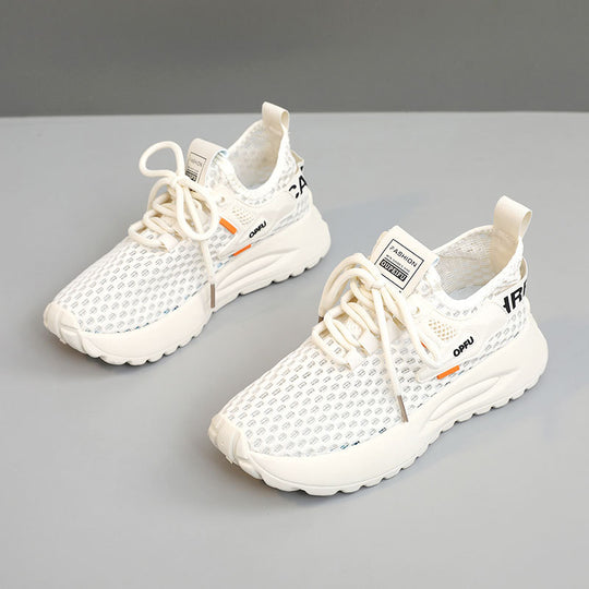 Damen atmungsaktive Sneakers mit stoßdämpfendem Profil und elastischem Schnürsystem EB