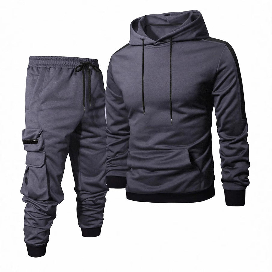 Herren Komfortables Hoodie- und Jogginghosen-Set mit praktischen Taschen EB