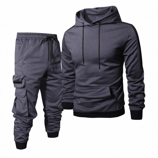 Herren Komfortables Hoodie- und Jogginghosen-Set mit praktischen Taschen EB