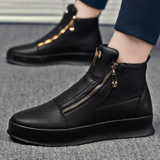 Damen Mode Stiefeletten mit Reißverschluss und gepolstertem Fußbett EB