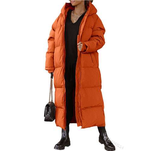 Damen Lange gesteppte Winterjacke EB