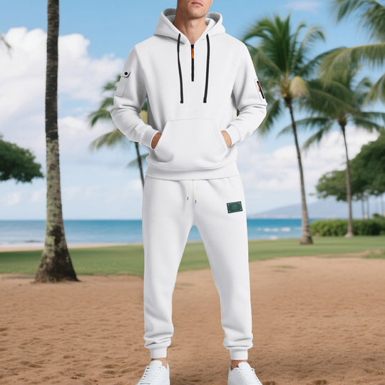 Herren Sportliches Hoodie- und Jogginganzug-Set mit atmungsaktiven Eigenschaften und praktischen Taschen EB