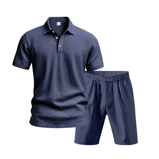 Herren legeres Polo-Shirt und Shorts Set EB