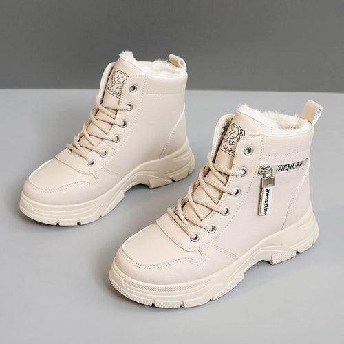 Damen Winterliche High-Top Sneaker mit kuscheligem Innenfutter EB