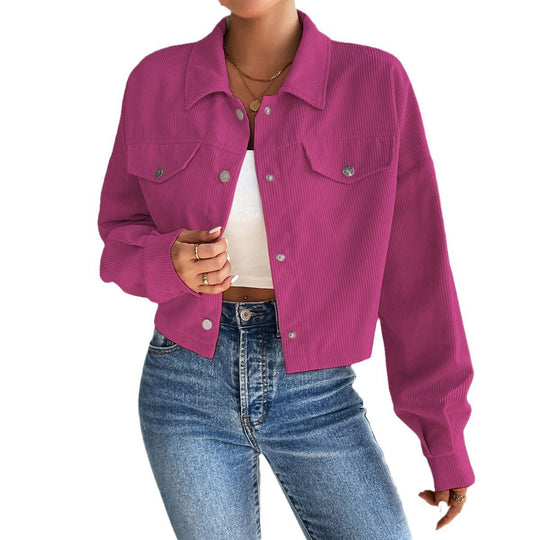 Damen Kurzjacke aus cordartigem Material EB